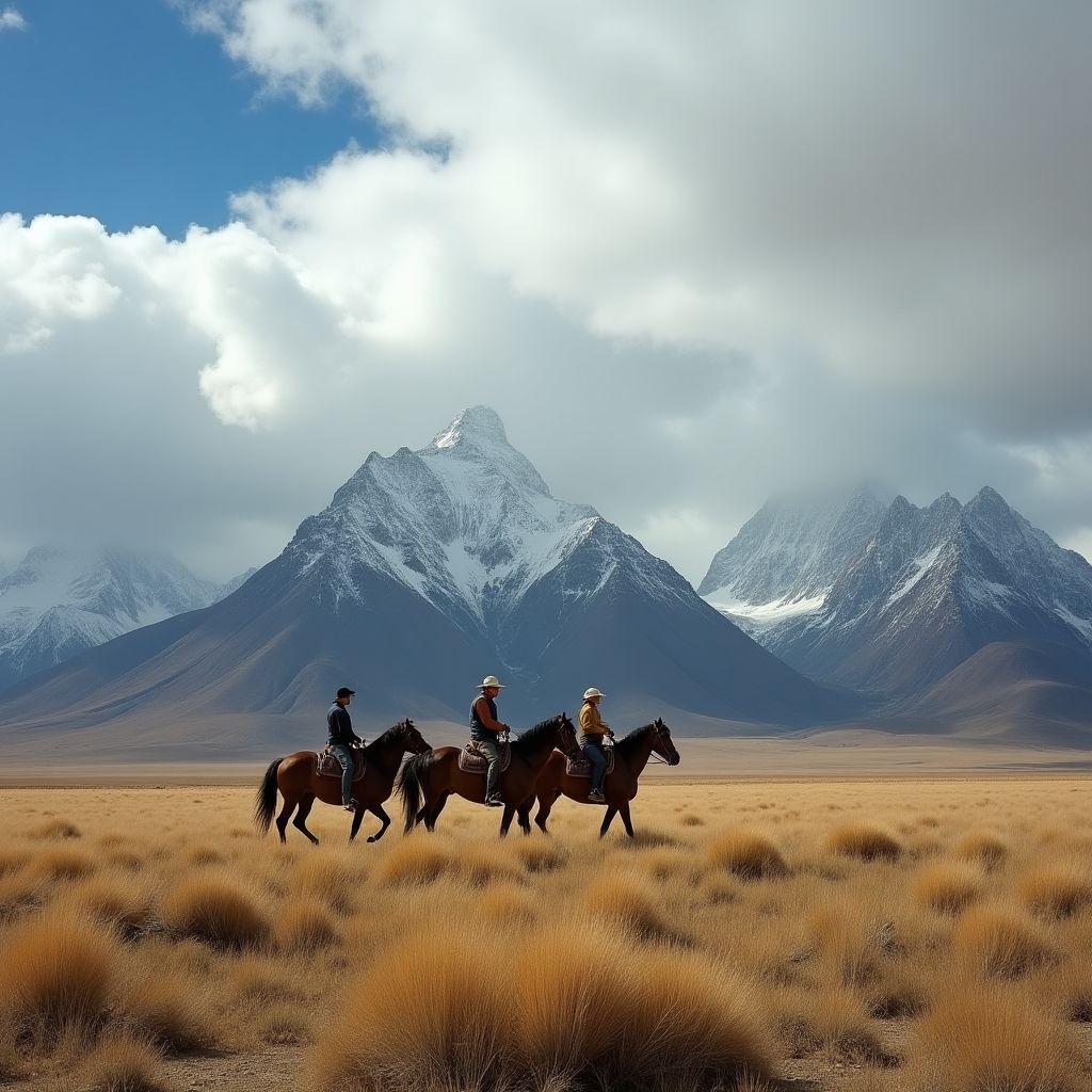 Cabalgata por la estepa patagónica