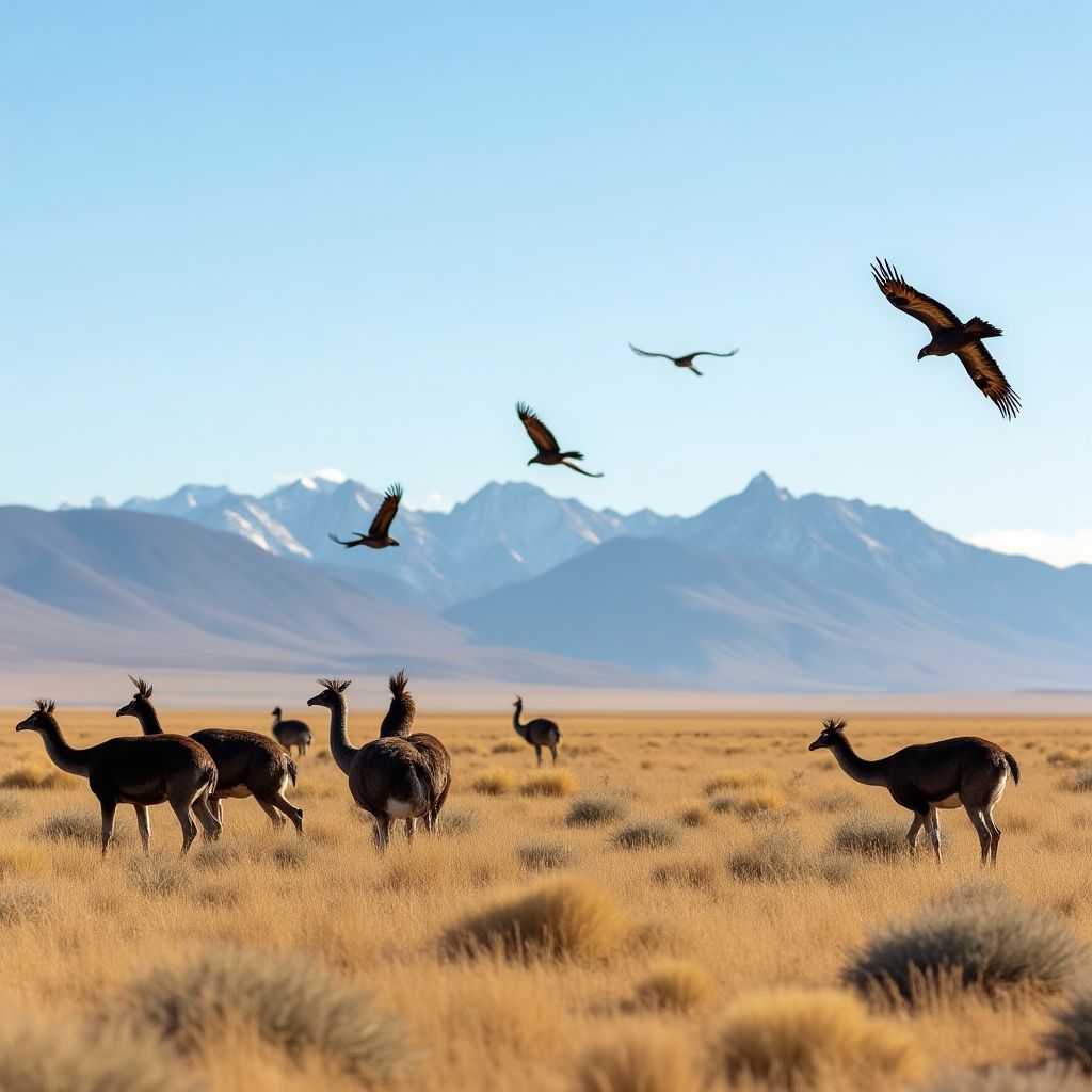 Observación de fauna patagónica con cóndores volando